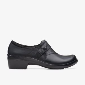 Clarks Angie Pearl Black Leather Black | DW5804612