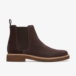 Clarks Clarkdale Easy Dark Brown Suede Dark Brown | UG9071524