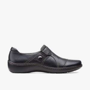 Clarks Cora Poppy Black Tumbled Black | GN3945710