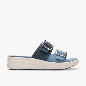 Clarks Drift Buckle Denim Combination Blue | PV7132485