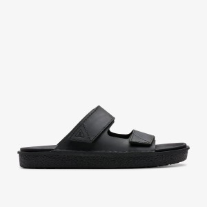 Clarks Litton Strap Black Leather Black | ED7421689