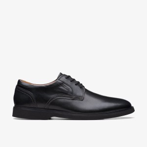 Clarks Malwood Lace Black Leather Black | ZM4761203