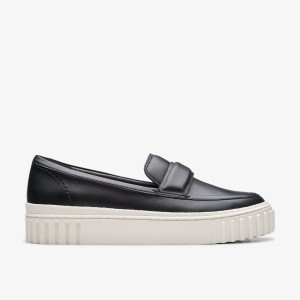 Clarks Mayhill Cove Black Leather Black | TU2693078