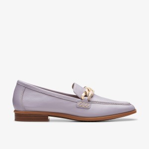 Clarks Sarafyna Iris Lilac Leather Purple | DN9304815