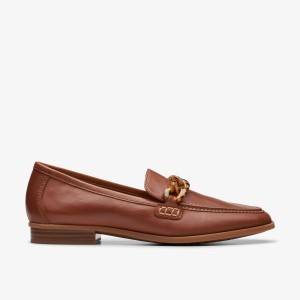 Clarks Sarafyna Iris Tan Leather Brown | VQ4907153