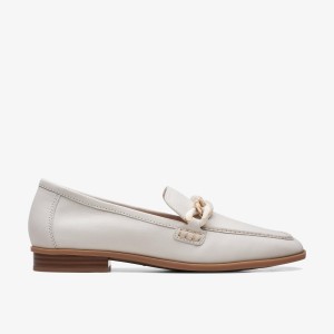 Clarks Sarafyna Iris White Leather White | DJ2360891