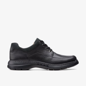 Clarks Un Brawley Lace Black Leather Black | XA8790512