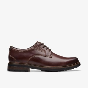 Clarks Un Shire Low Brown Leather Brown | AJ0731945