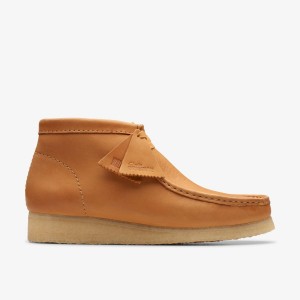 Clarks Wallabee Boot Mid Tan Leather Brown | SQ8302145