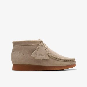 Clarks Wallabee Boot Older Sand Brown | JM9835742