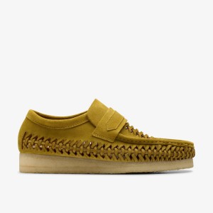 Clarks Wallabee Loafer Weave Olive Suede Olive | SQ4613570