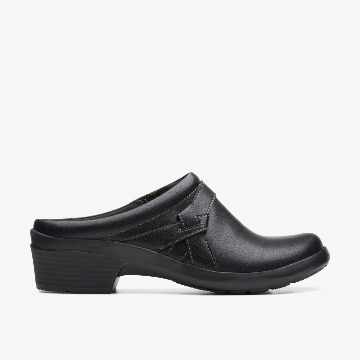 Clarks Angie Mist Black Leather Black | JM2485069