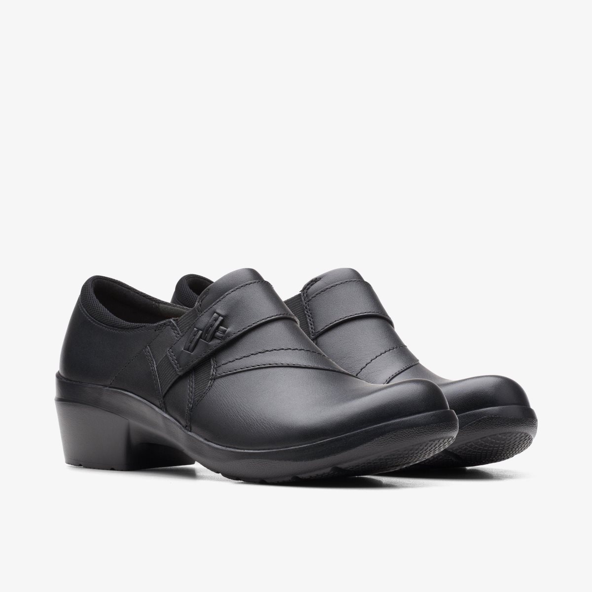 Clarks Angie Pearl Black Leather Black | DW5804612