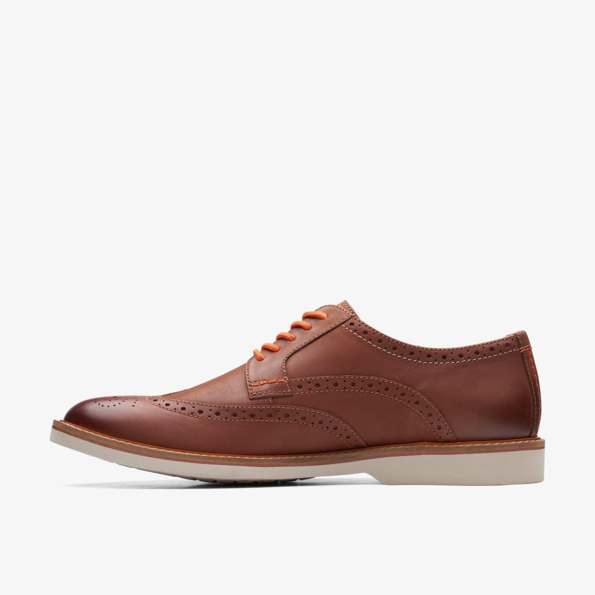 Clarks Atticus LT Limit Dark Tan Leather Dark Brown | WR3082945