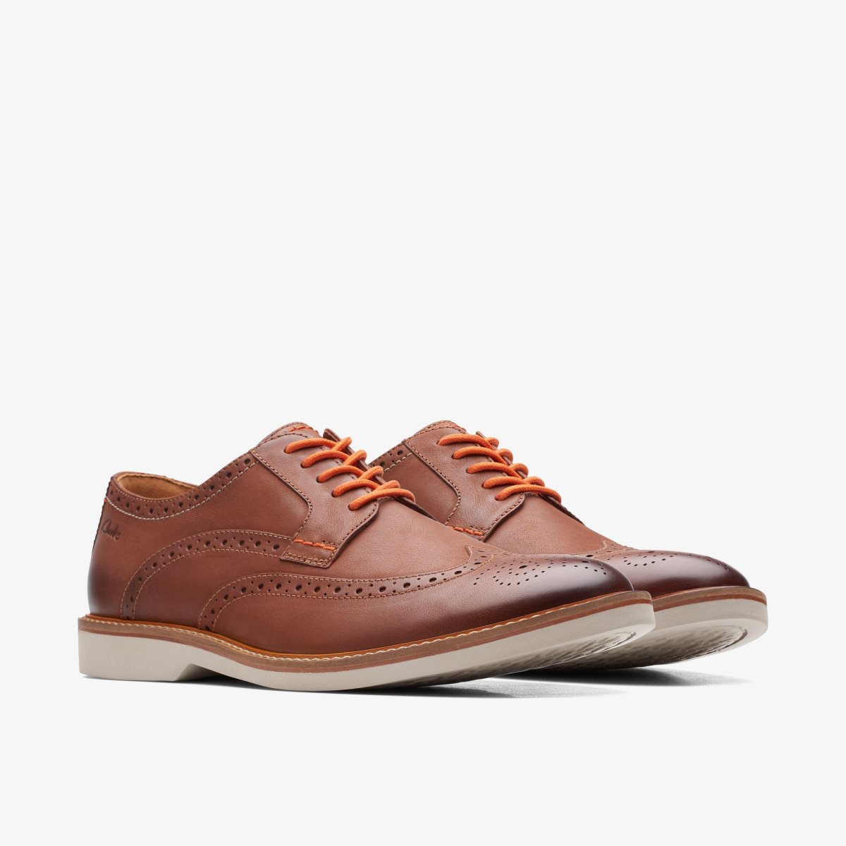 Clarks Atticus LT Limit Dark Tan Leather Dark Brown | WR3082945