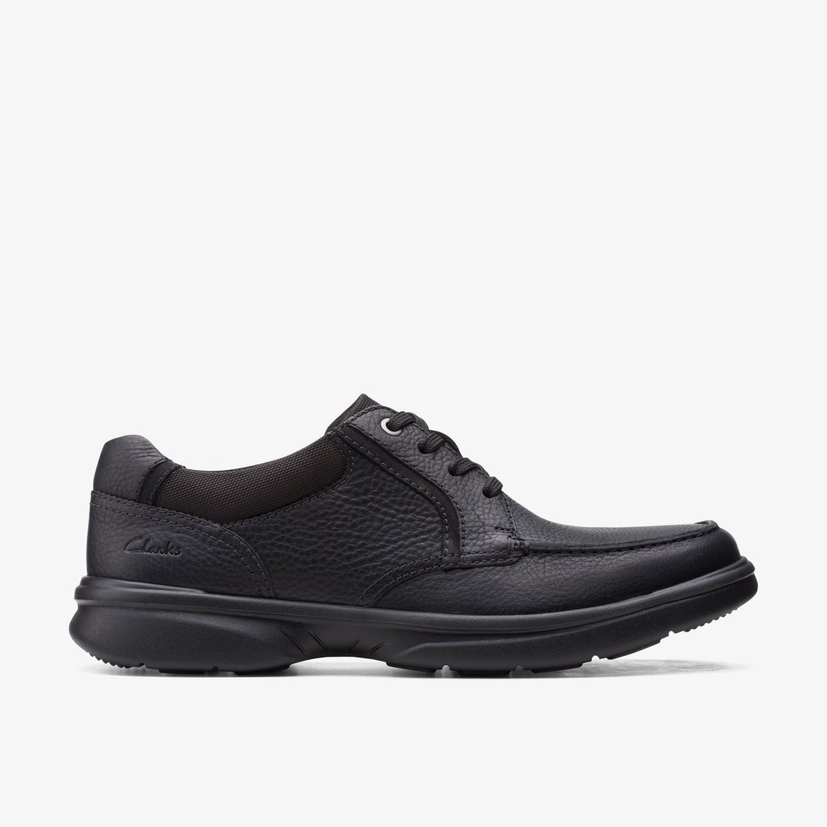 Clarks Bradley Vibe Black Tumbled Leather Black | DU7204893