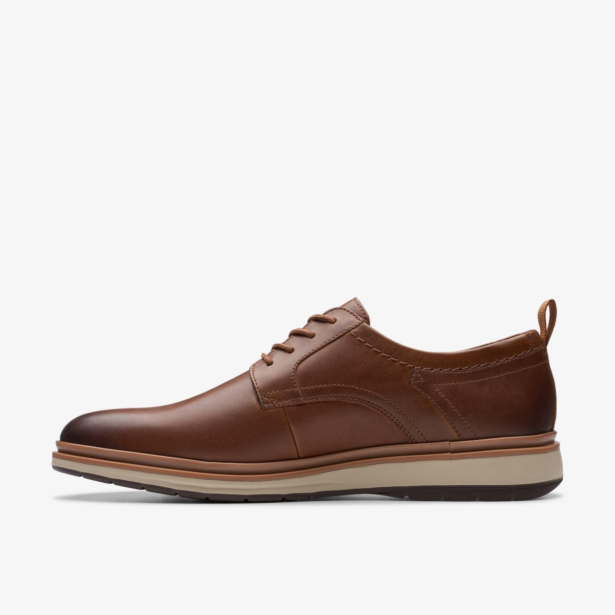 Clarks Chantry Lo Dark Tan Leather Dark Brown | XQ2795610