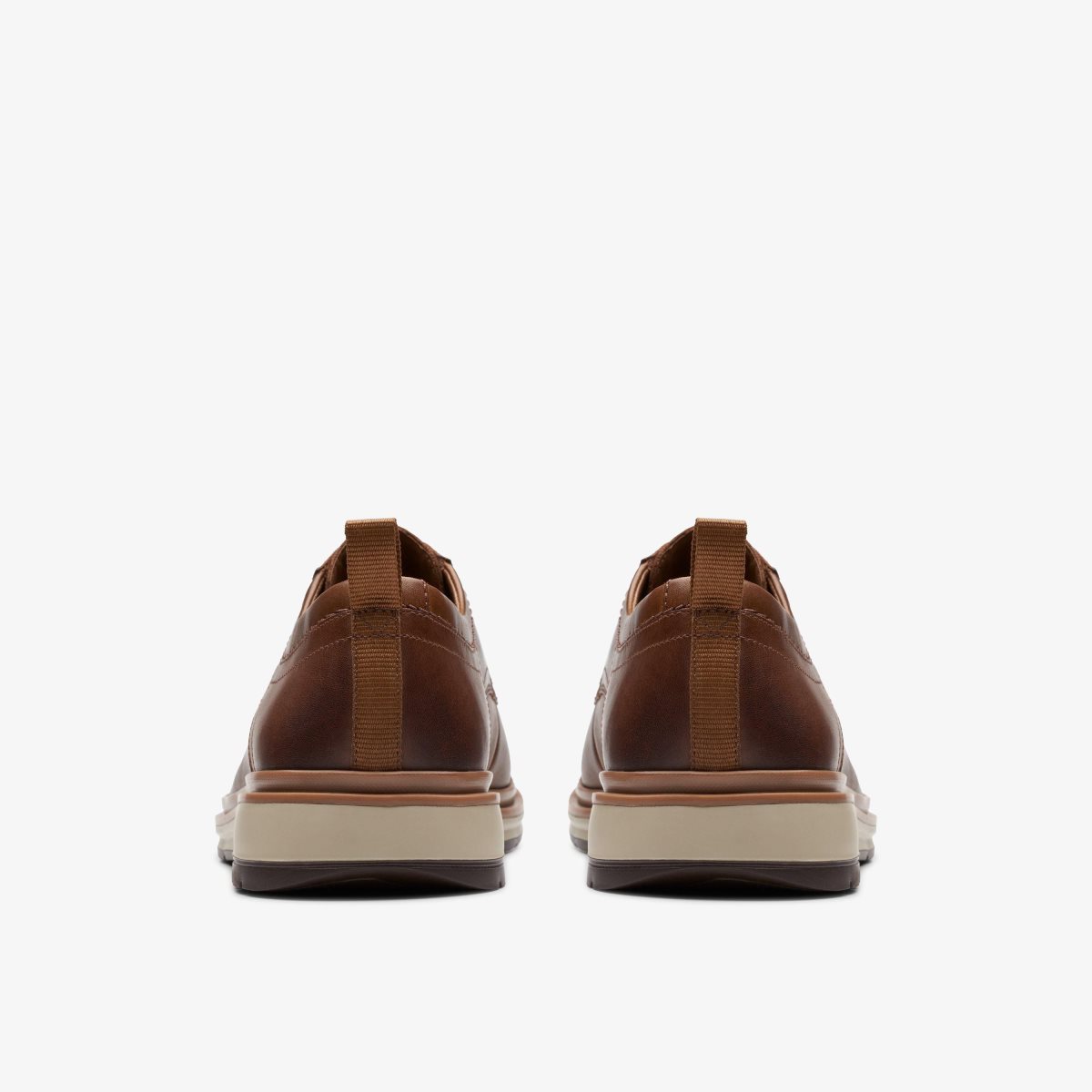 Clarks Chantry Lo Dark Tan Leather Dark Brown | XQ2795610