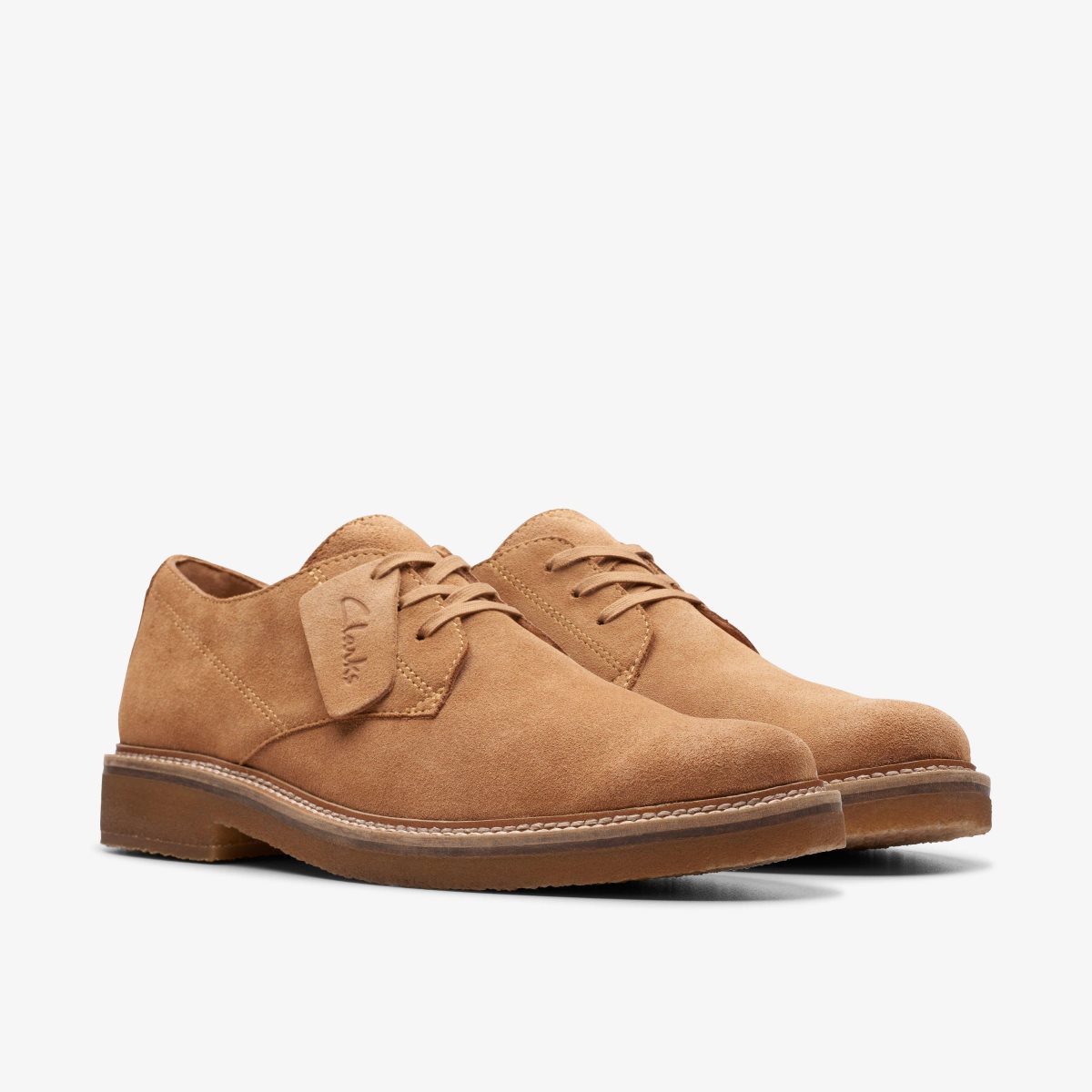 Clarks Clarkdale Derby Light Tan Suede Light Brown | UK9340578