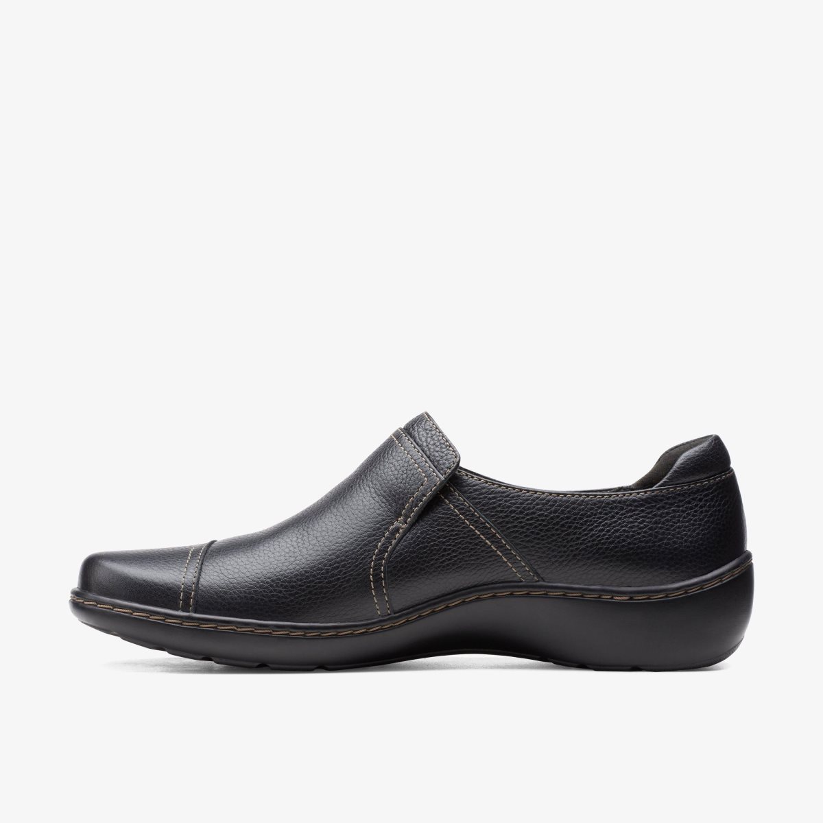 Clarks Cora Poppy Black Tumbled Black | GN3945710