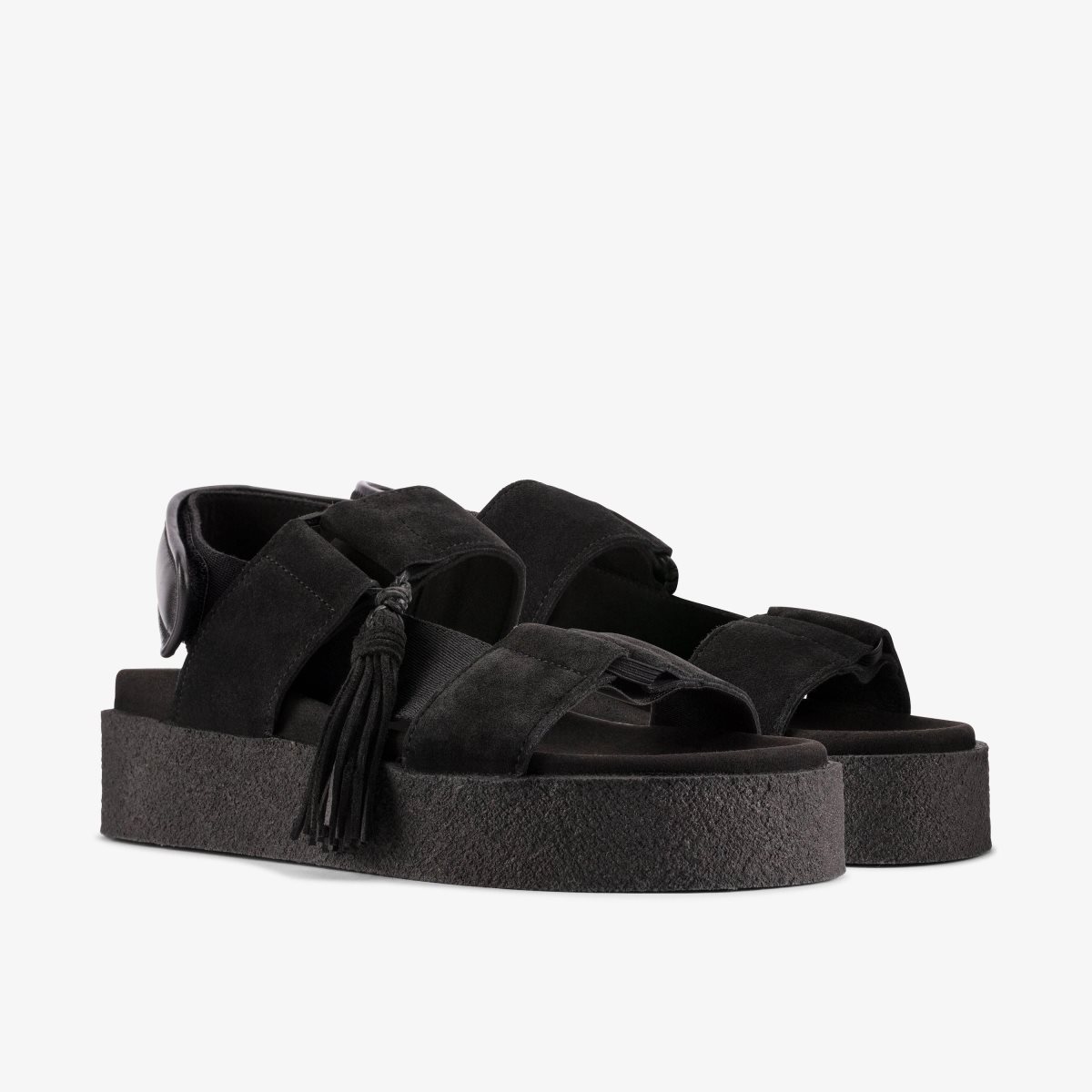 Clarks Crepe Sandal Black Black | WL9517084