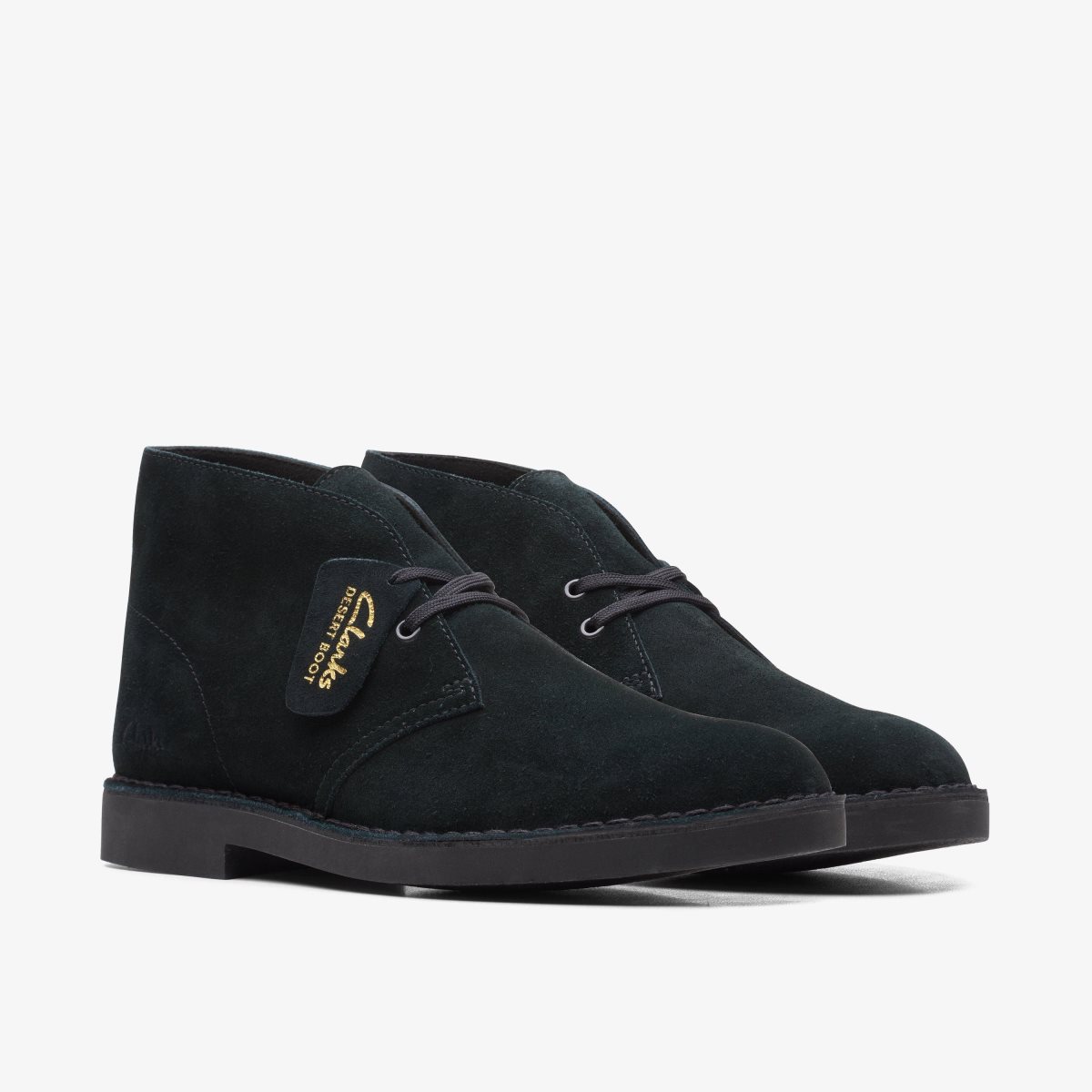 Clarks Desert Boot Evo Black Suede Black | OY9326158