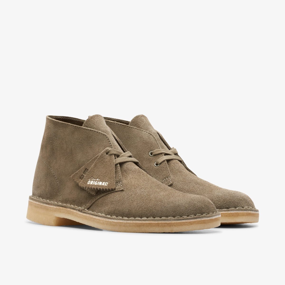 Clarks Desert Boot Pale Khaki Suede Khaki | YT6451730