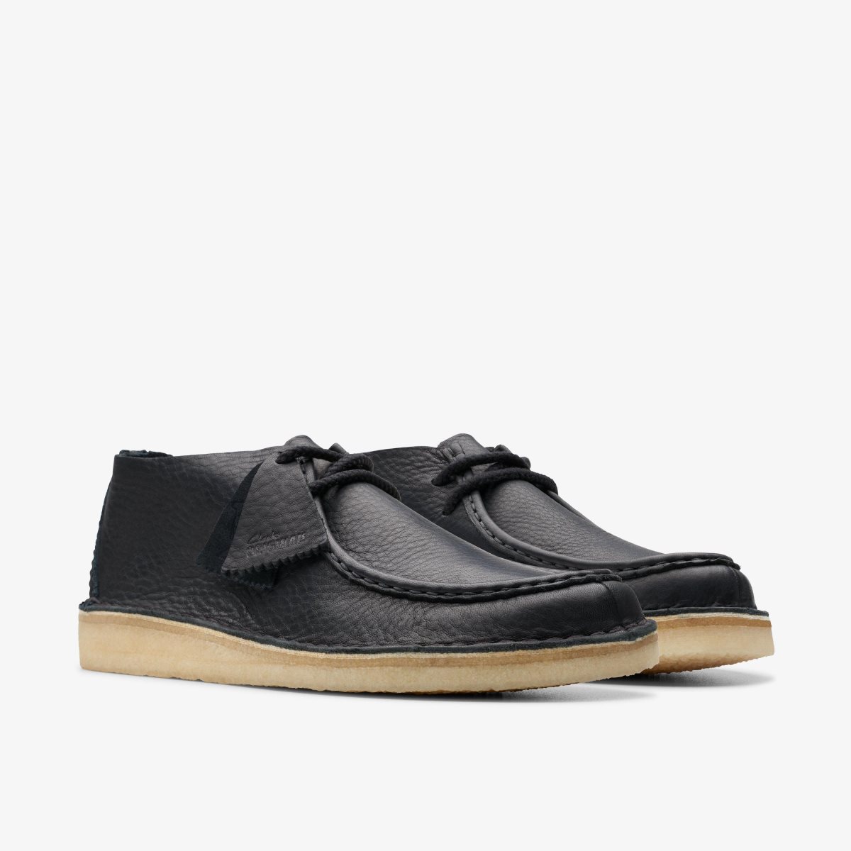 Clarks Desert Nomad Black Leather Black | TX6107392