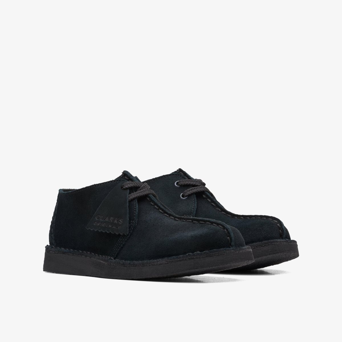 Clarks Desert Trek Older Black Suede Black | VR0967524