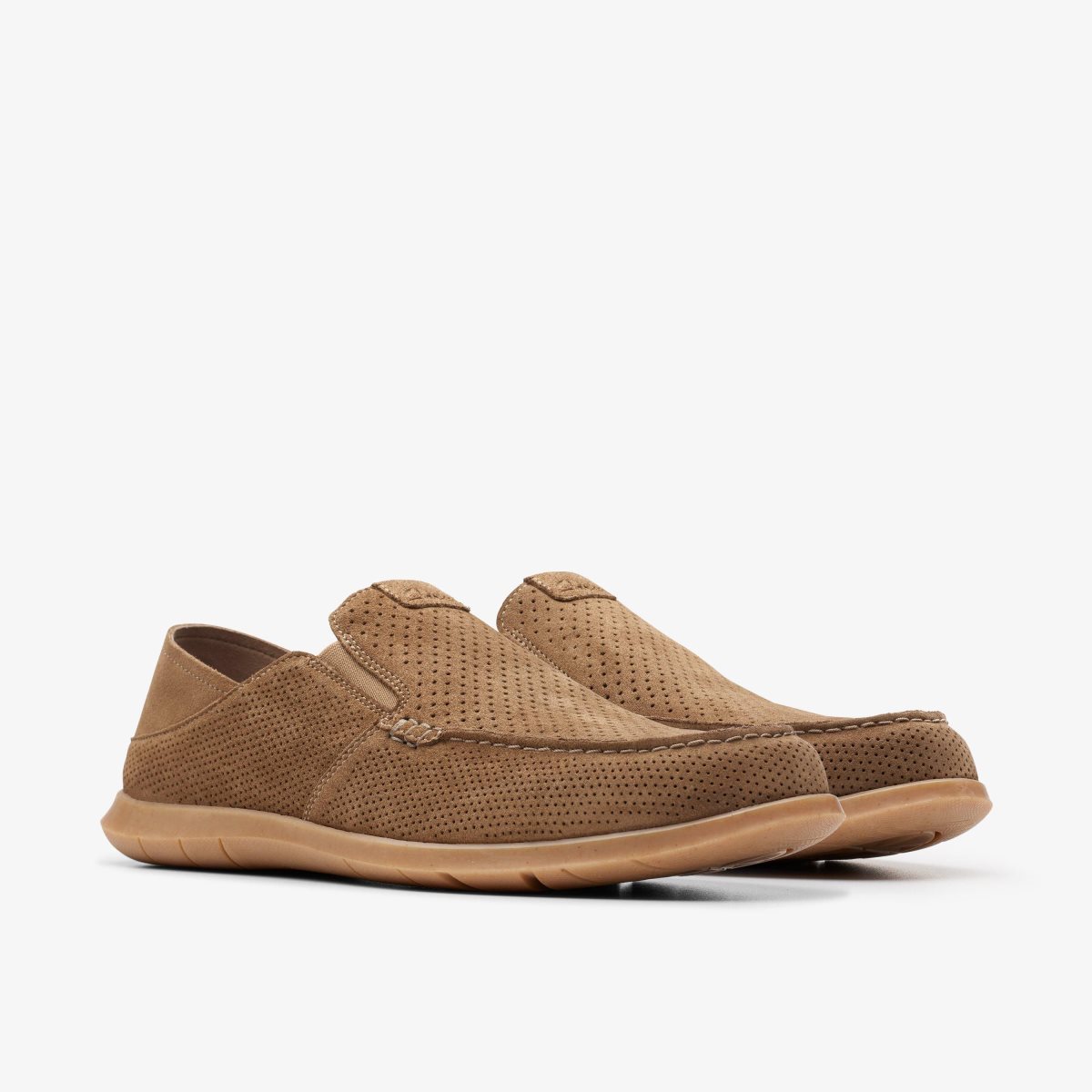 Clarks Flexway Easy Light Tan Suede Light Brown | KP3906125