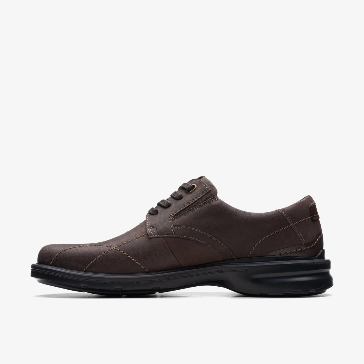 Clarks Gessler Lace Dark Brown Leather Dark Brown | TV0971283