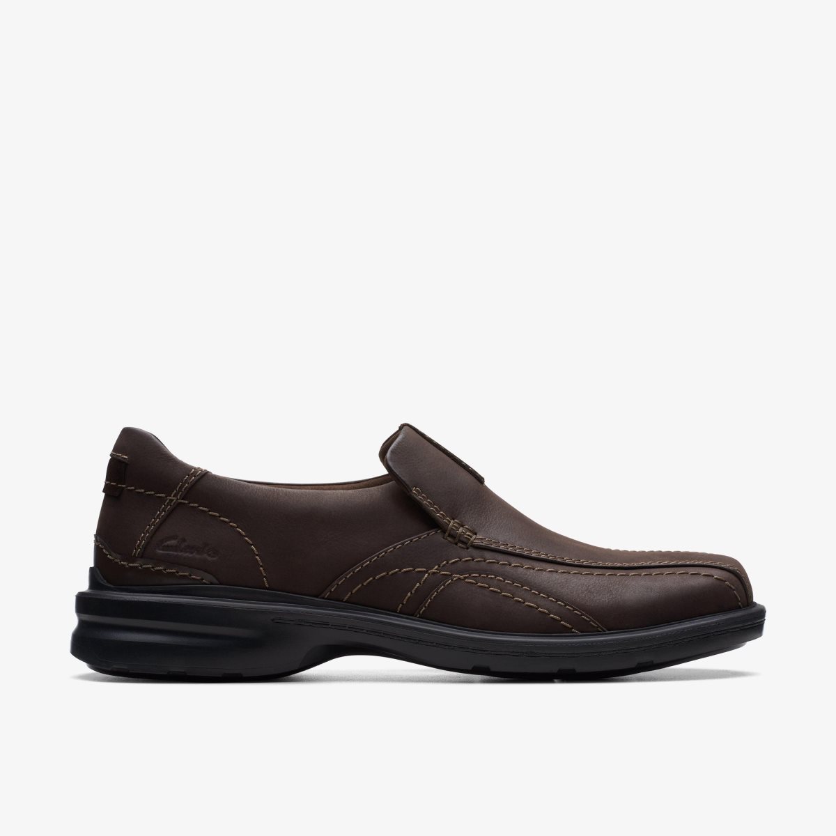 Clarks Gessler Step Dark Brown Leather Dark Brown | LH0725183