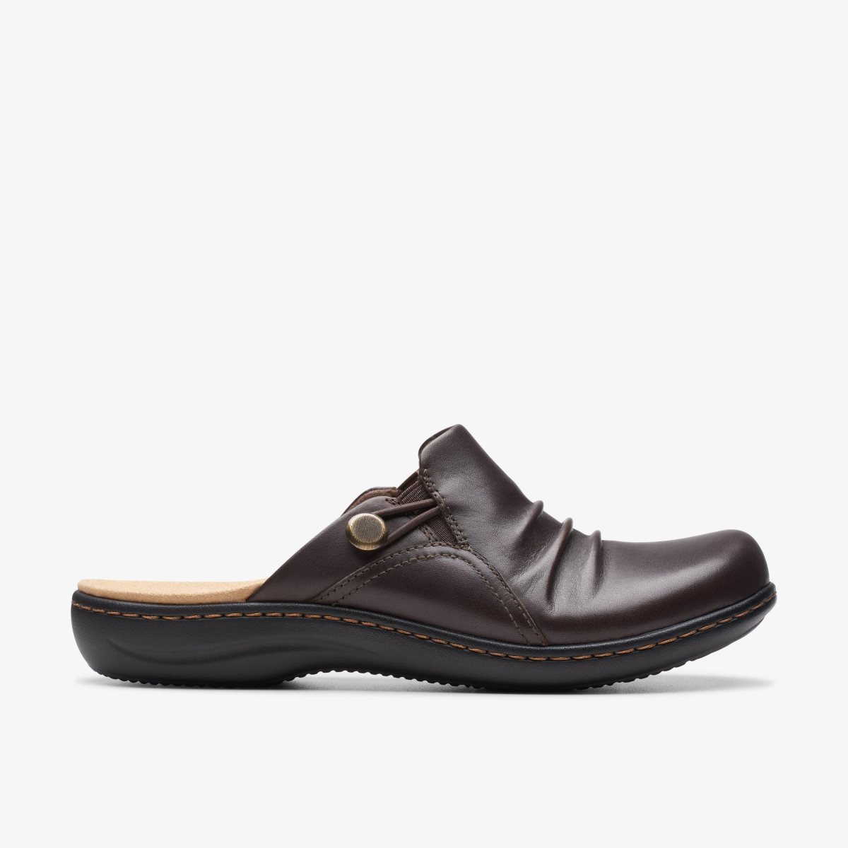 Clarks Laurieann Bay Dark Brown Leather Dark Brown | OM1529867