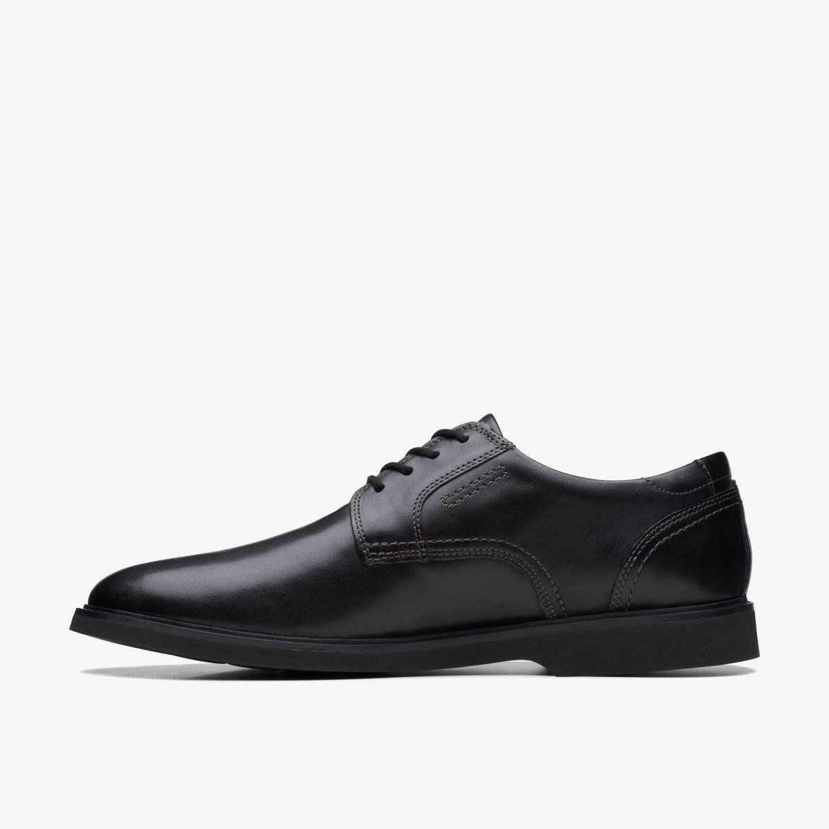 Clarks Malwood Lace Black Leather Black | ZM4761203