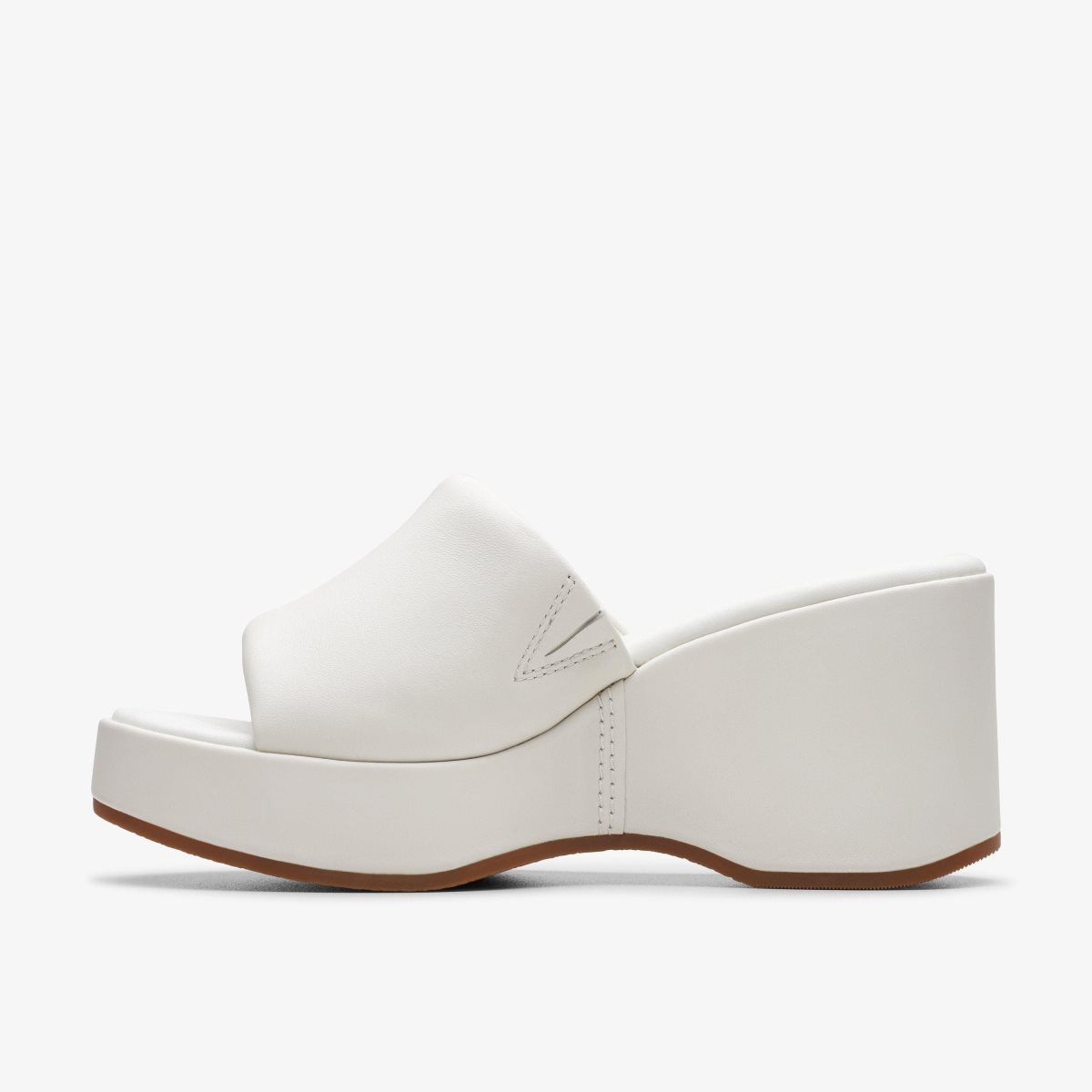 Clarks Manon Glide Off White Leather White | NH6215783