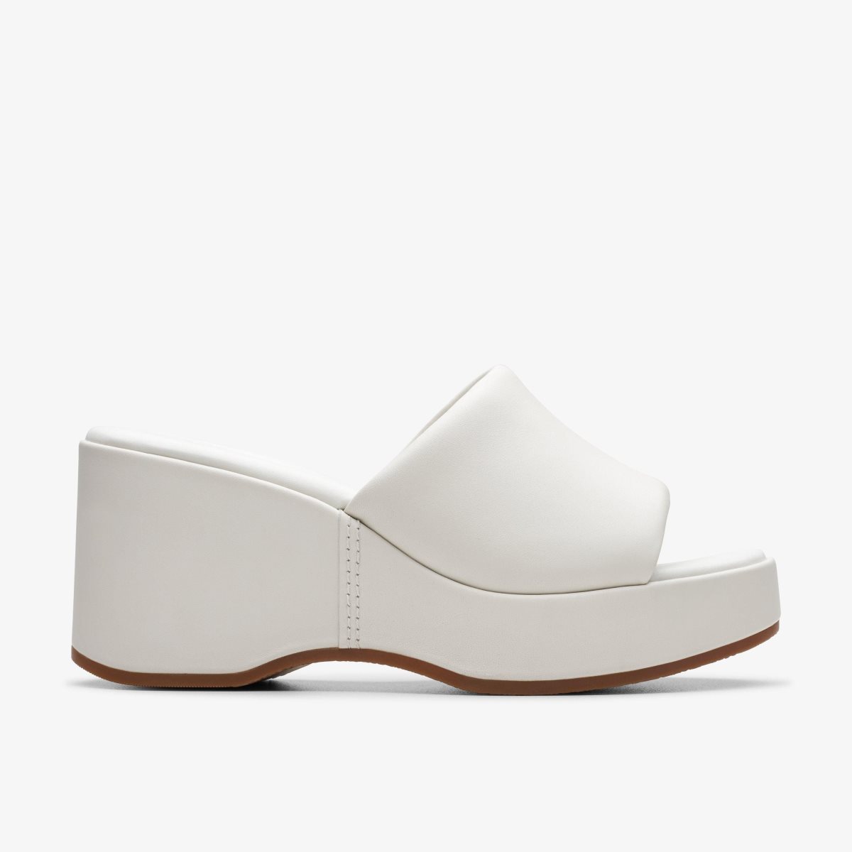 Clarks Manon Glide Off White Leather White | NH6215783