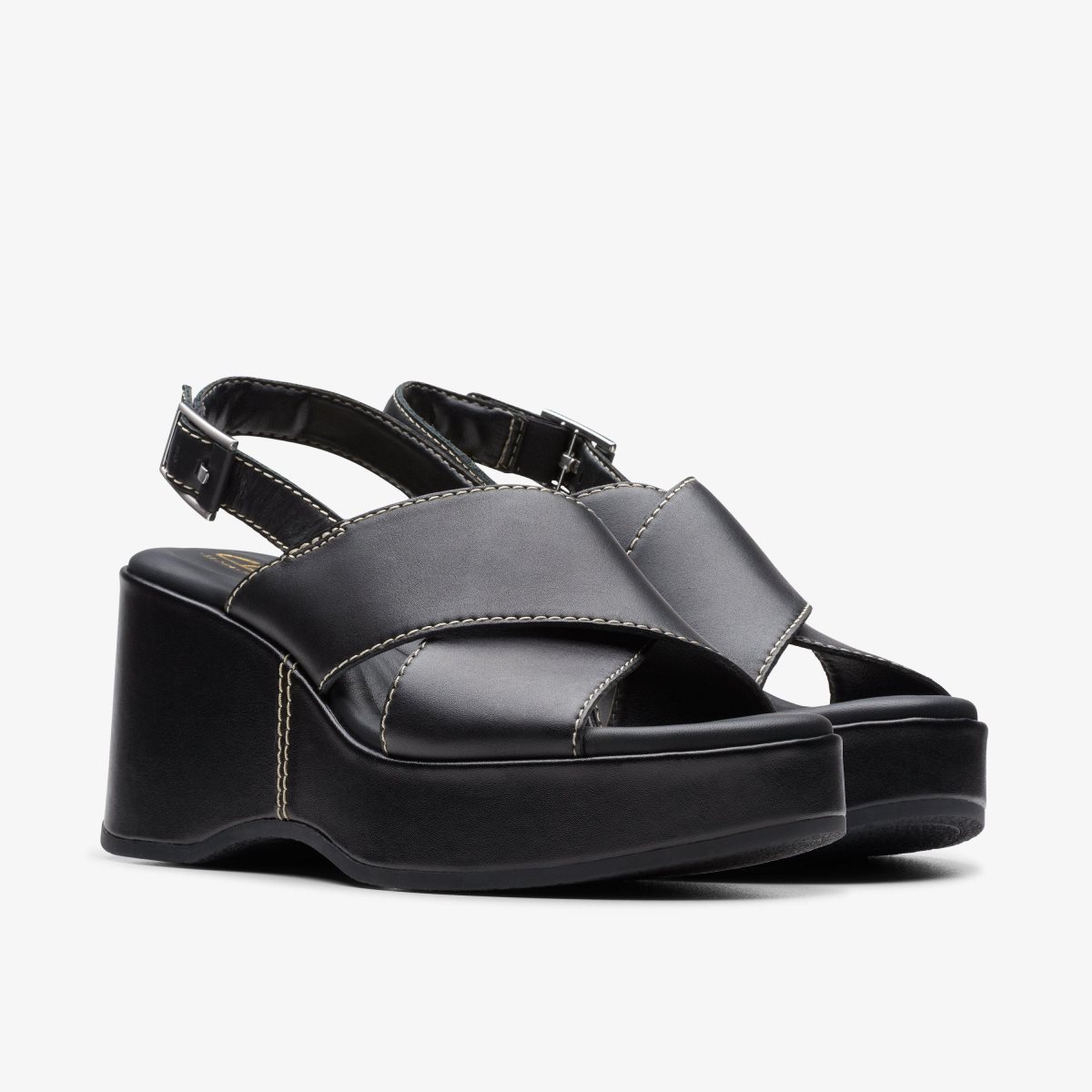 Clarks Manon Wish Black Leather Black | EC1647953