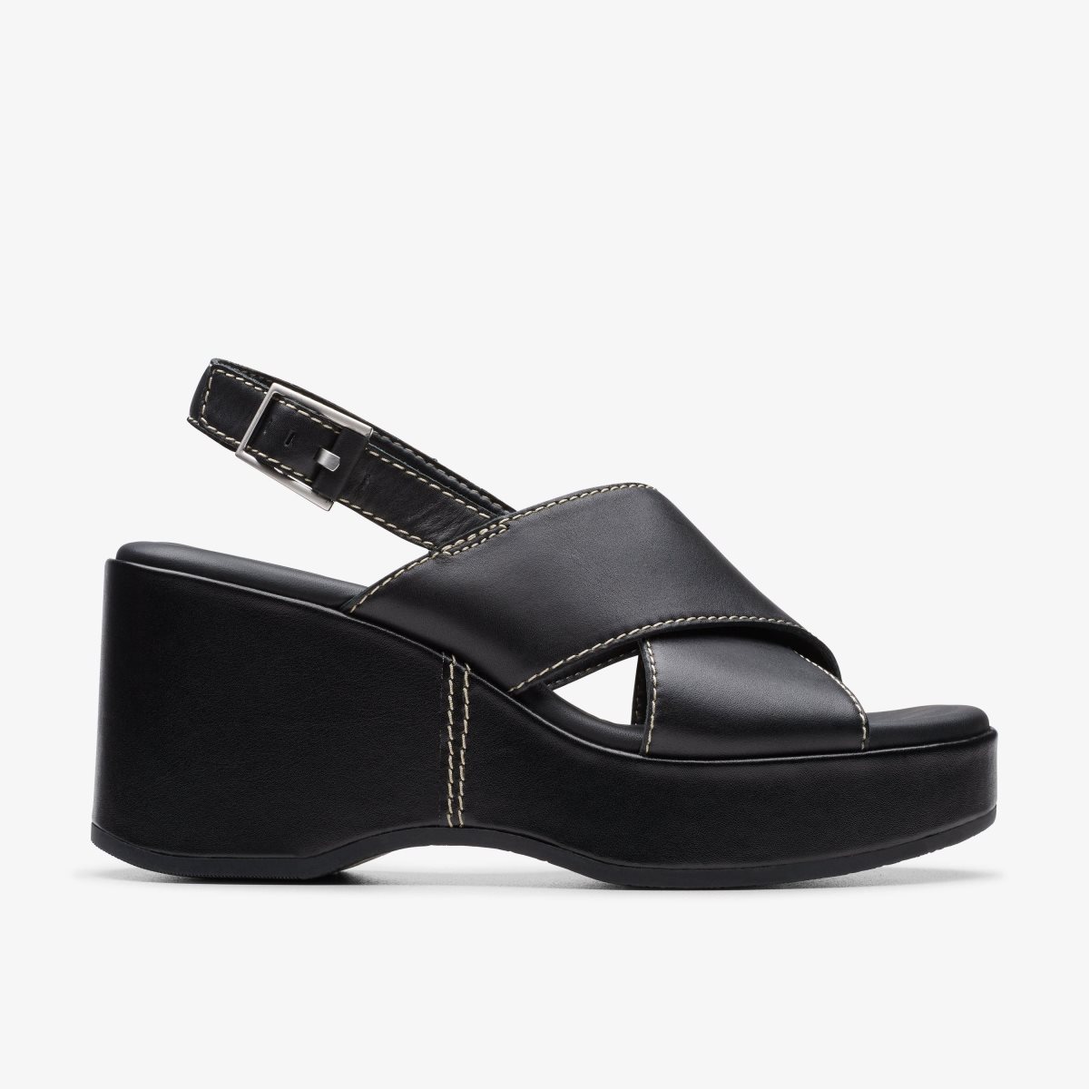 Clarks Manon Wish Black Leather Black | EC1647953