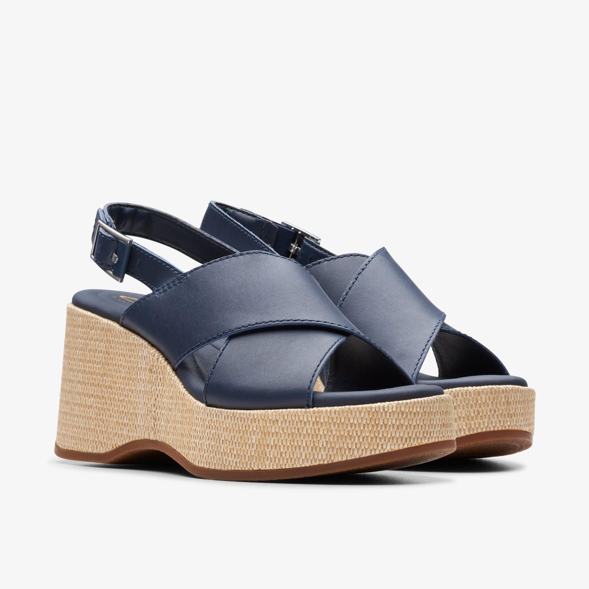 Clarks Manon Wish Navy Leather Navy | YQ1586294