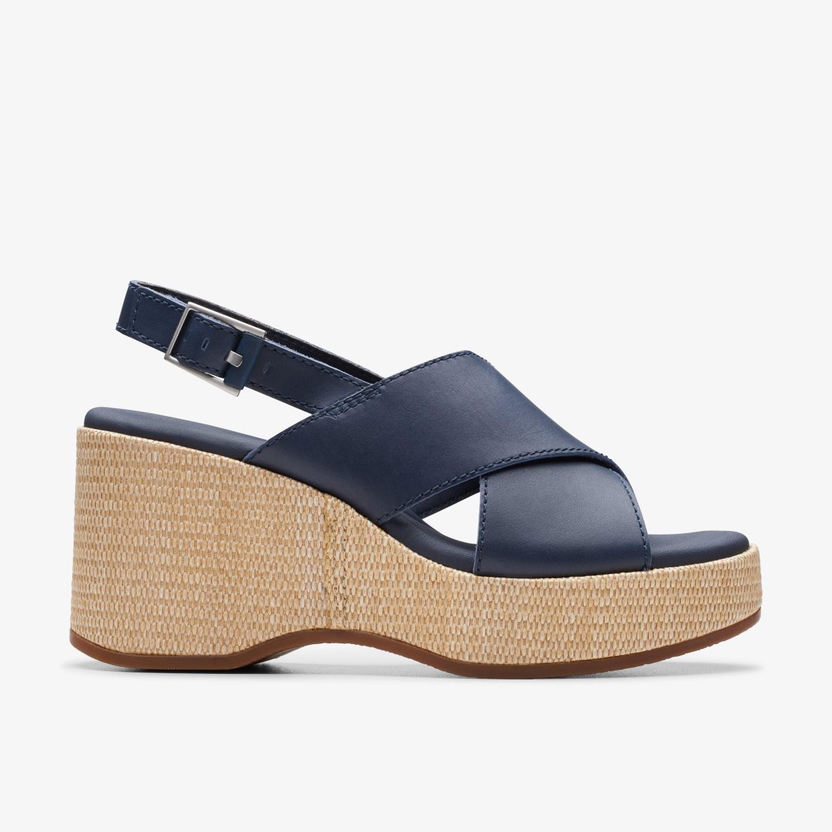 Clarks Manon Wish Navy Leather Navy | YQ1586294