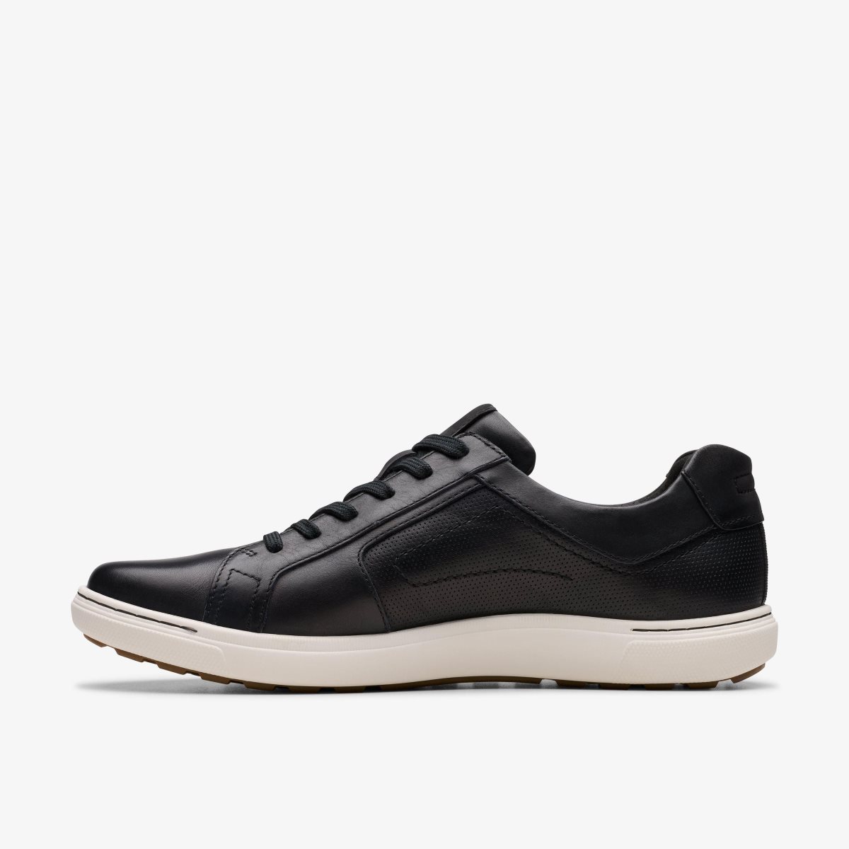 Clarks Mapstone Lace Black Leather Black | JA1685372