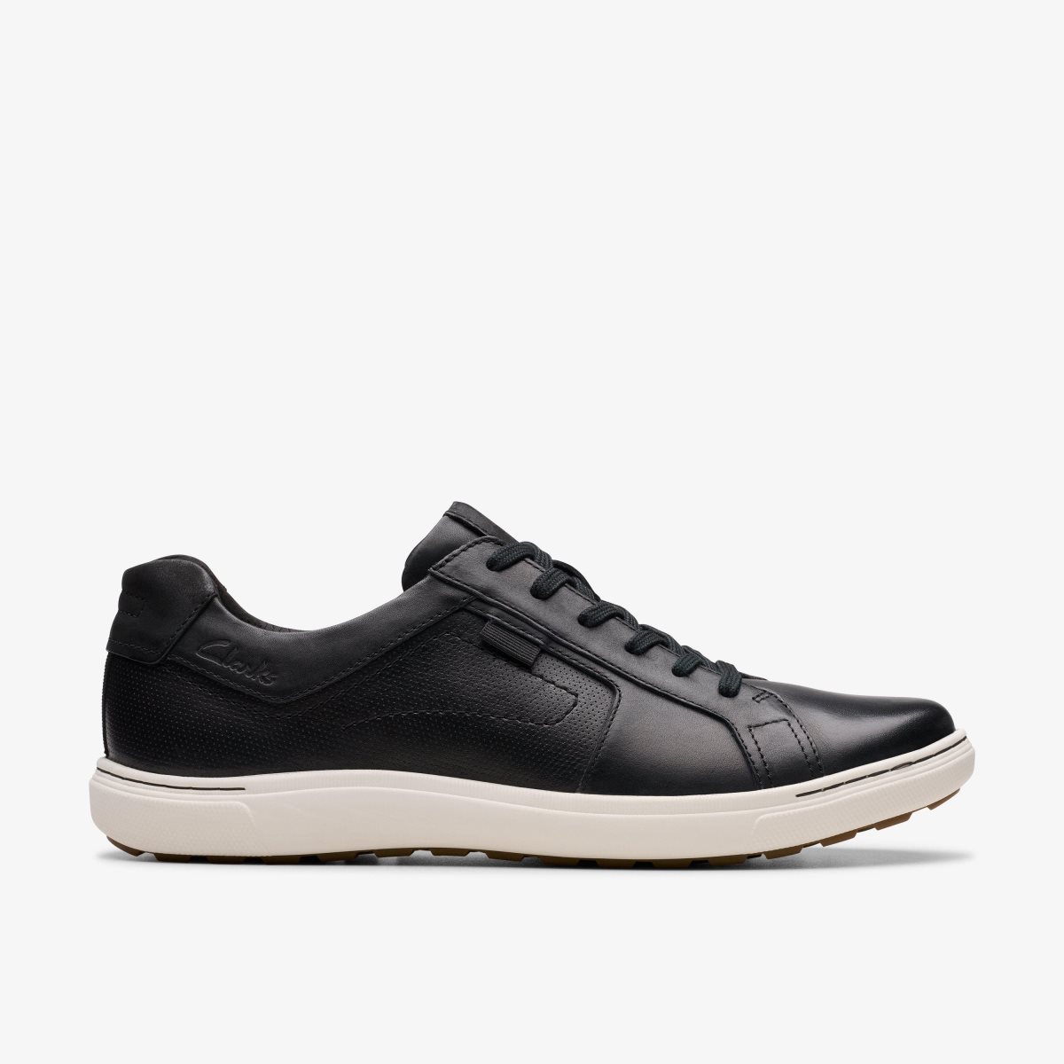 Clarks Mapstone Lace Black Leather Black | JA1685372