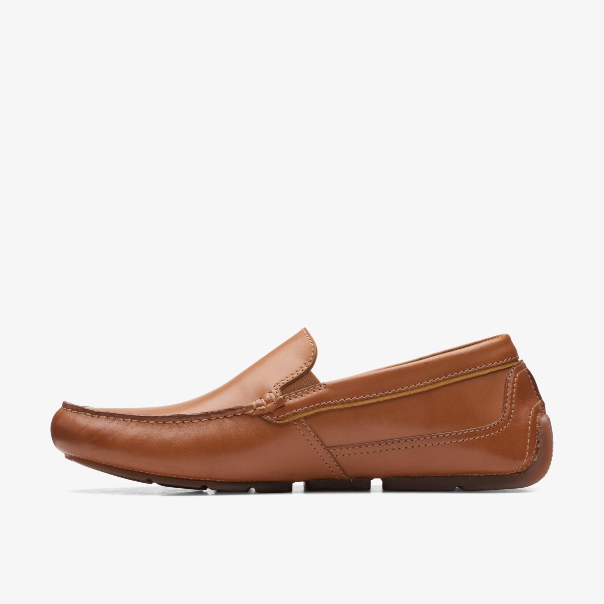 Clarks Markman Plain Tan Leather Brown | MD1263405