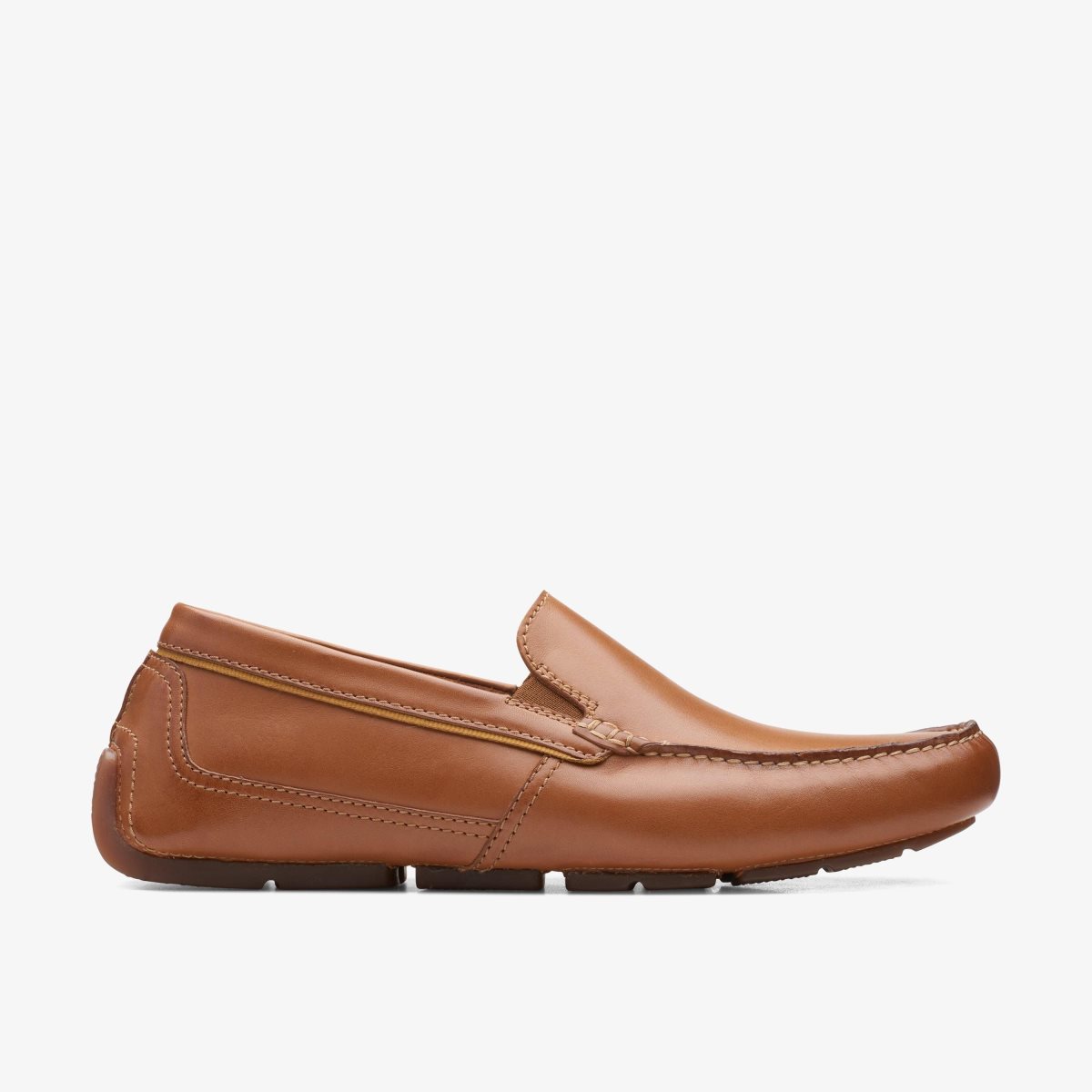 Clarks Markman Plain Tan Leather Brown | MD1263405