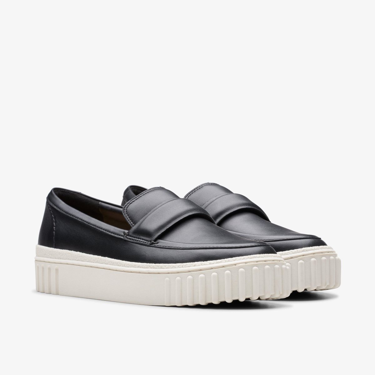 Clarks Mayhill Cove Black Leather Black | TU2693078