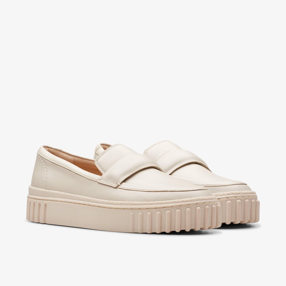 Clarks Mayhill Cove Cream Leather Cream | VL7802365