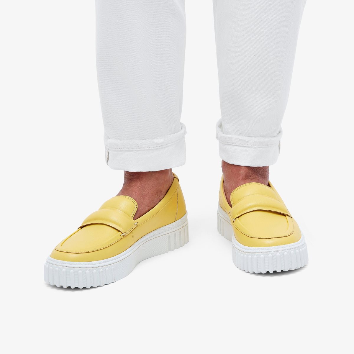 Clarks Mayhill Cove Yellow Leather Yellow | ZY2085316