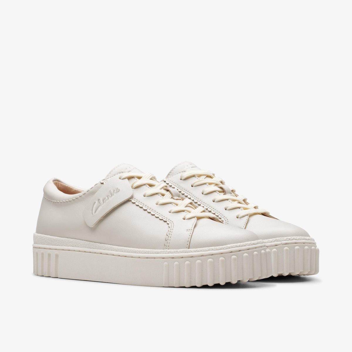 Clarks Mayhill Walk Off White Leather White | RB8975061