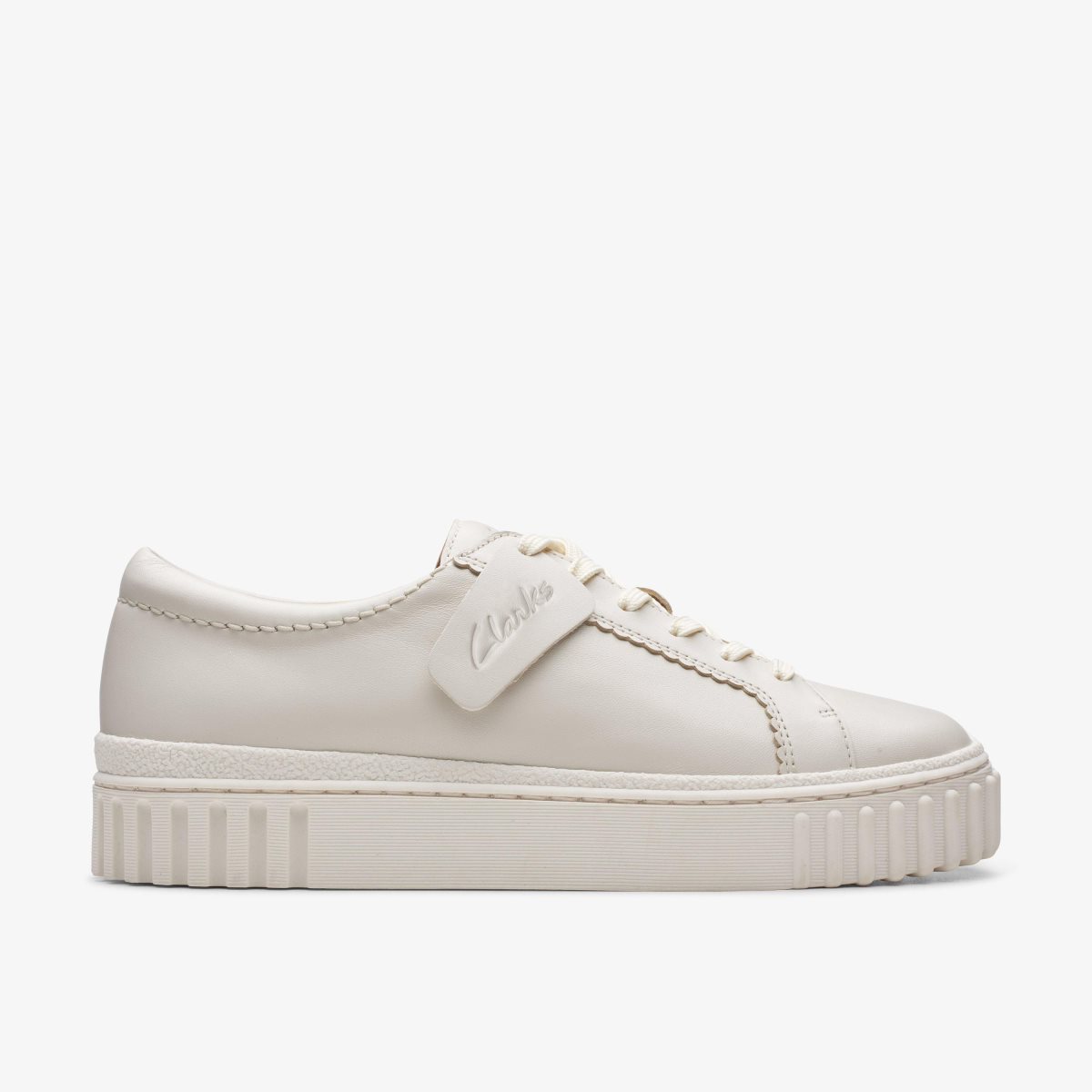 Clarks Mayhill Walk Off White Leather White | RB8975061