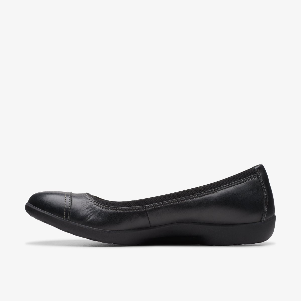 Clarks Meadow Opal Black Leather Black | AS9234617